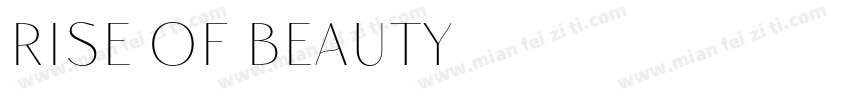 Rise of Beauty字体转换